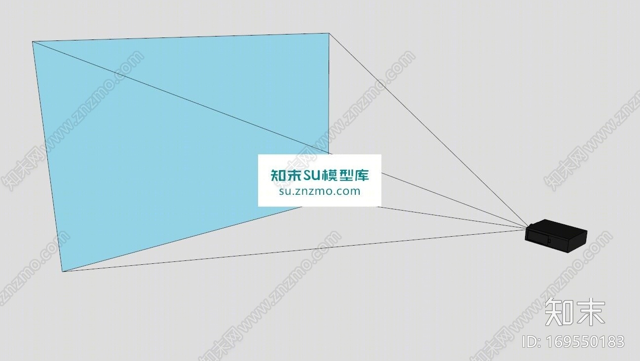 家庭影院光束投影仪SU模型下载【ID:169550183】