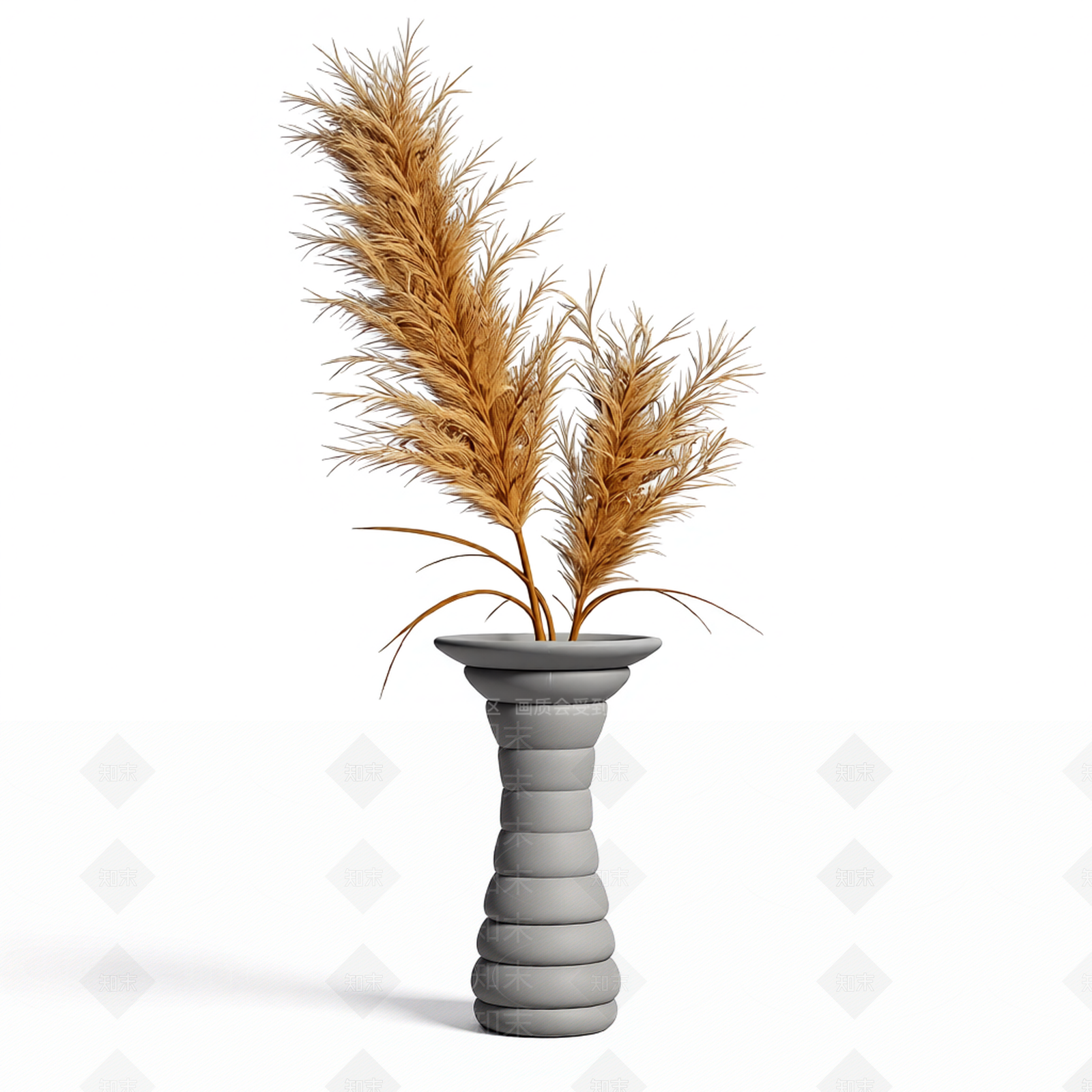 带盆芦苇装饰植物3D模型下载【ID:1206187752】