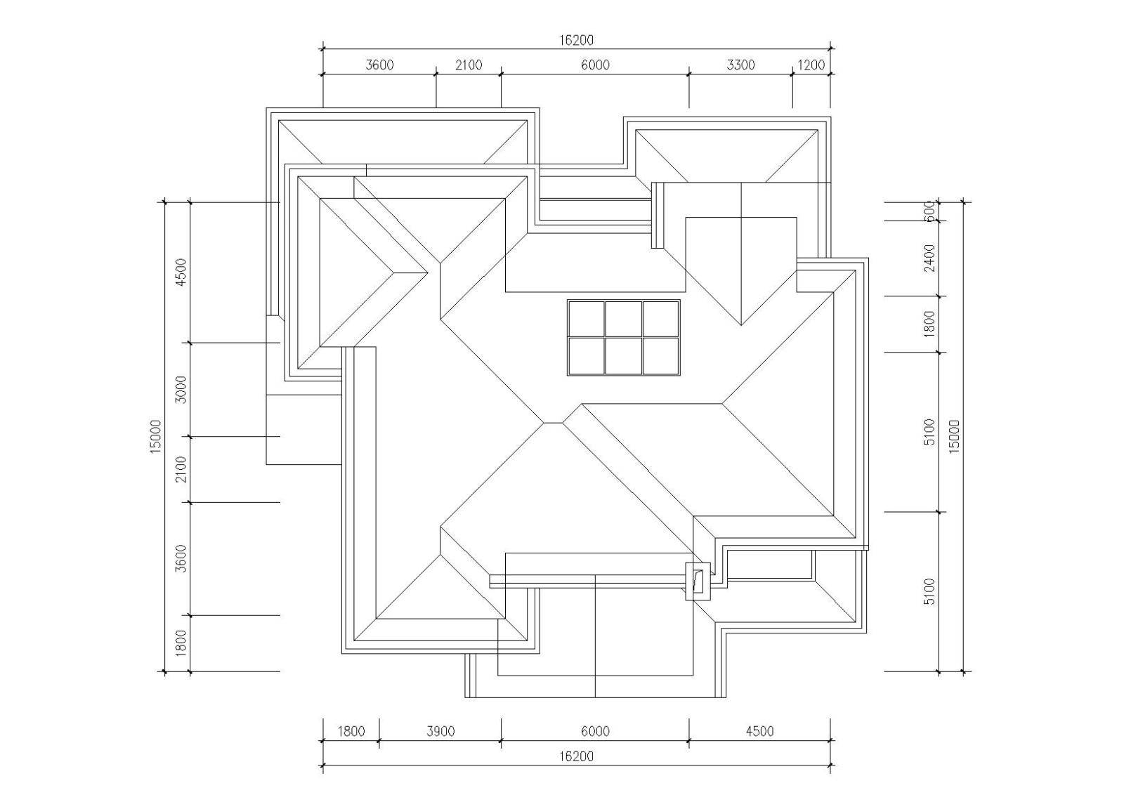 平坡屋顶独栋别墅建筑施工图cad施工图下载【ID:149889125】