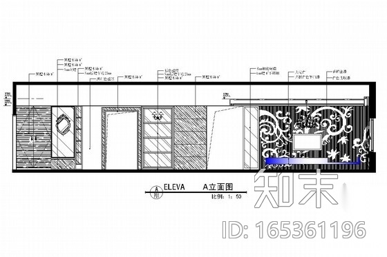 [天津]豪华欧式风格一居室室内装修图（含实景照片）cad施工图下载【ID:165361196】