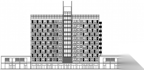 某十一层办公楼建筑施工图cad施工图下载【ID:151425101】