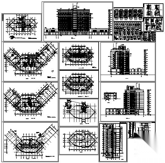某十一层办公楼建筑施工图cad施工图下载【ID:151425101】