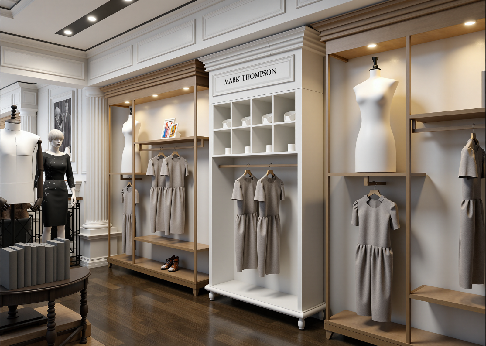 美式服装展厅3D模型下载【ID:1214454612】