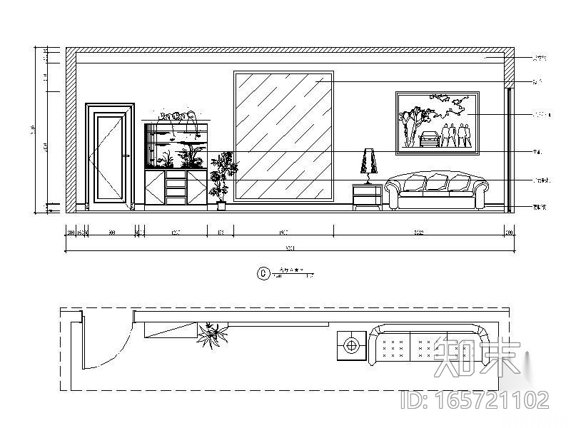 某单身公寓室内毕业设计施工图下载【ID:165721102】