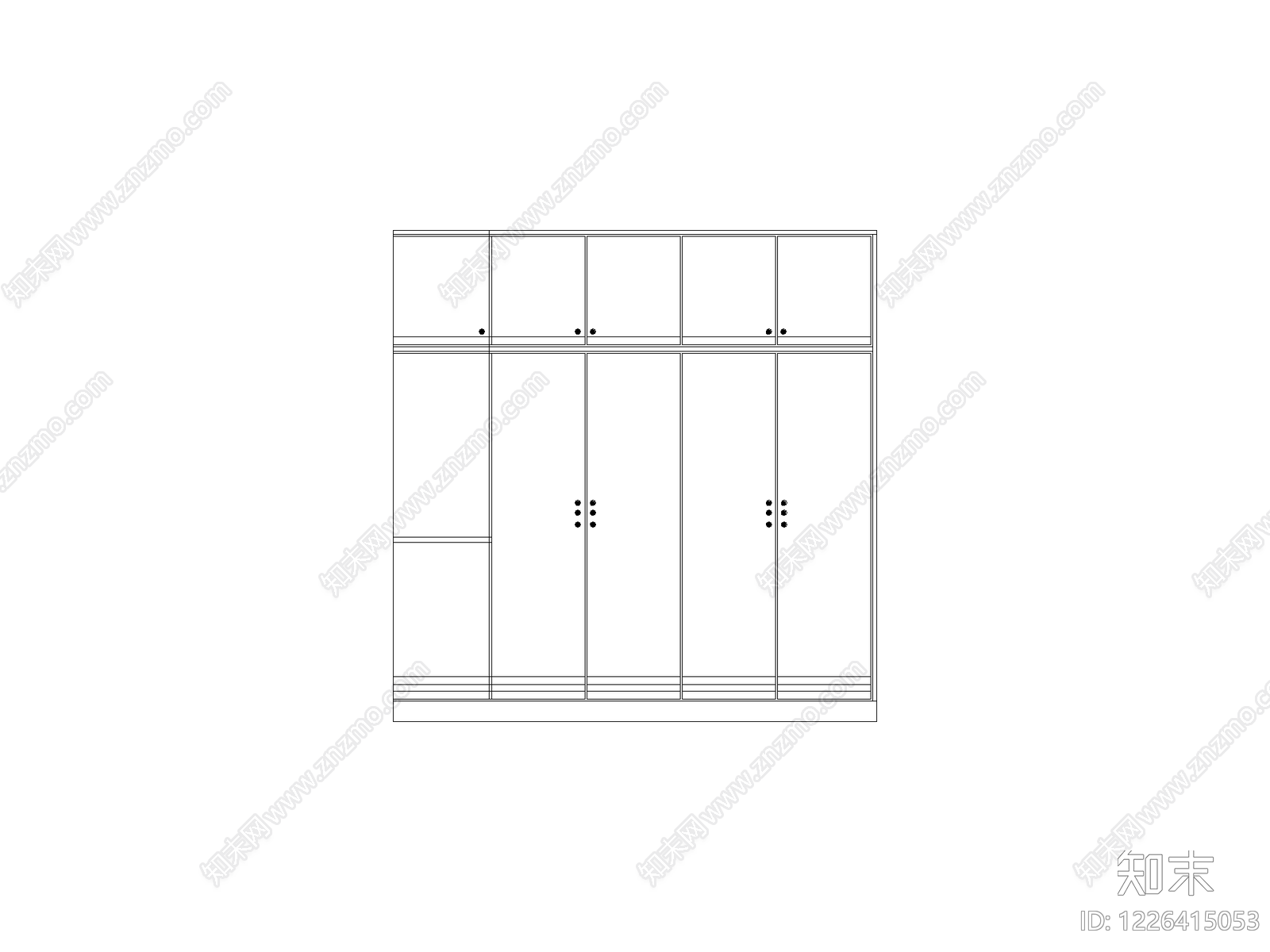 柜子平立面cad施工图下载【ID:1226415053】