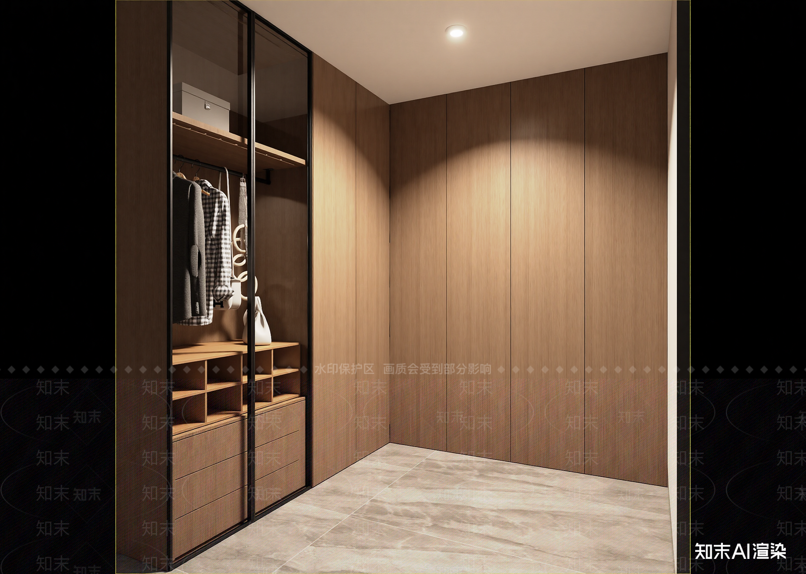 现代衣帽间3D模型下载【ID:1214668162】