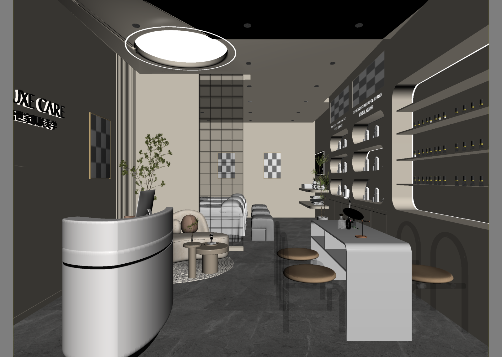 现代美容院3D模型下载【ID:1214697033】