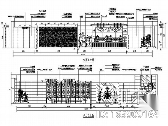 [甘肃]天水市某洗浴会所室内装饰成套施工图（含效果）cad施工图下载【ID:165909164】