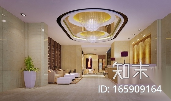 [甘肃]天水市某洗浴会所室内装饰成套施工图（含效果）cad施工图下载【ID:165909164】