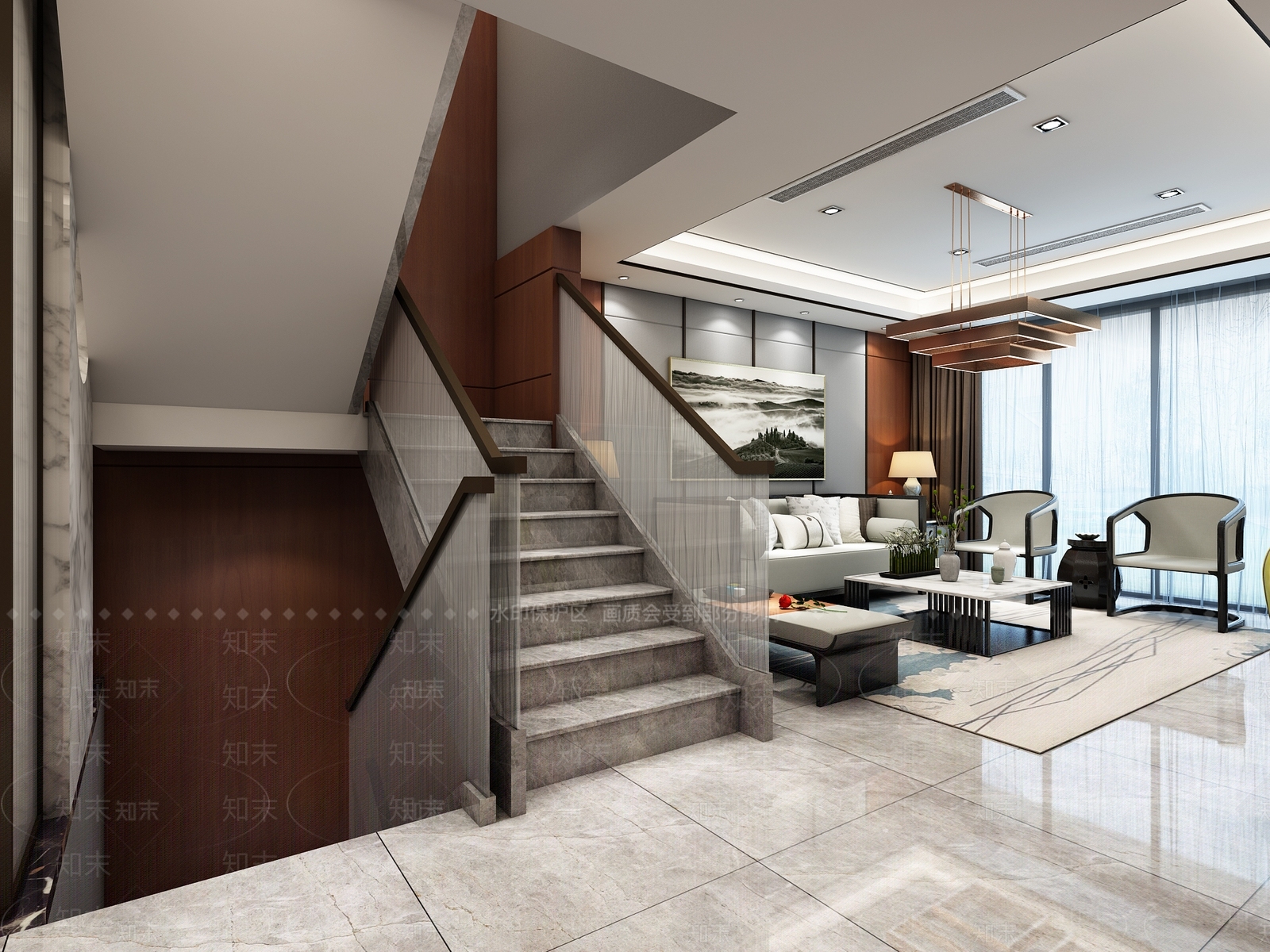 现代港式客餐厅门厅早餐厅吧台3D模型下载【ID:832482319】