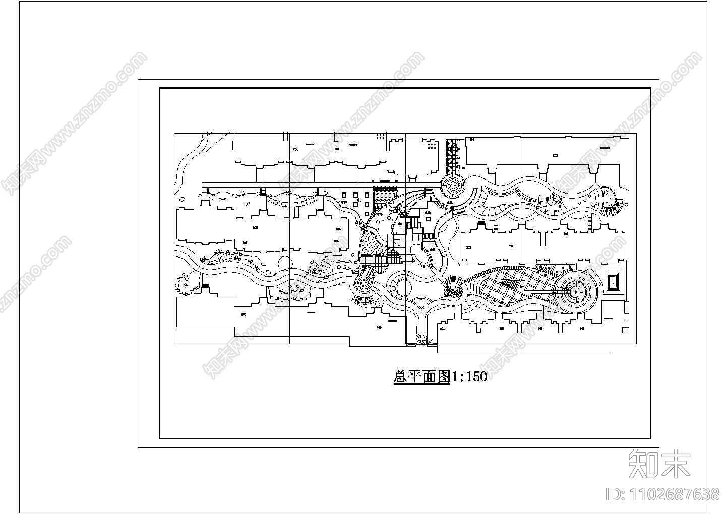 某住宅中心广场及宅间绿地景观设计图施工图下载【ID:1102687638】