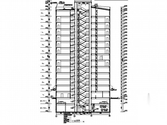 [湖南]14层现代风格市级中医院建筑设计施工图（市级设计...cad施工图下载【ID:165142187】