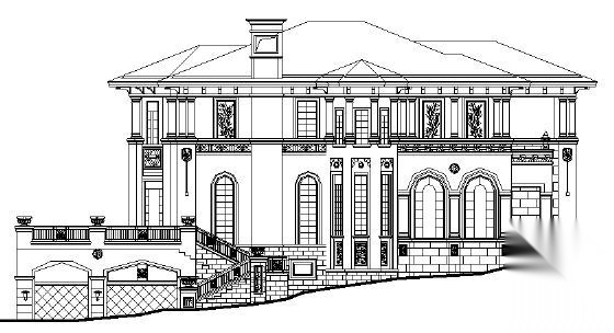 [深圳]某湖高尔夫大宅建筑方案图（WY风格）施工图下载【ID:160730194】