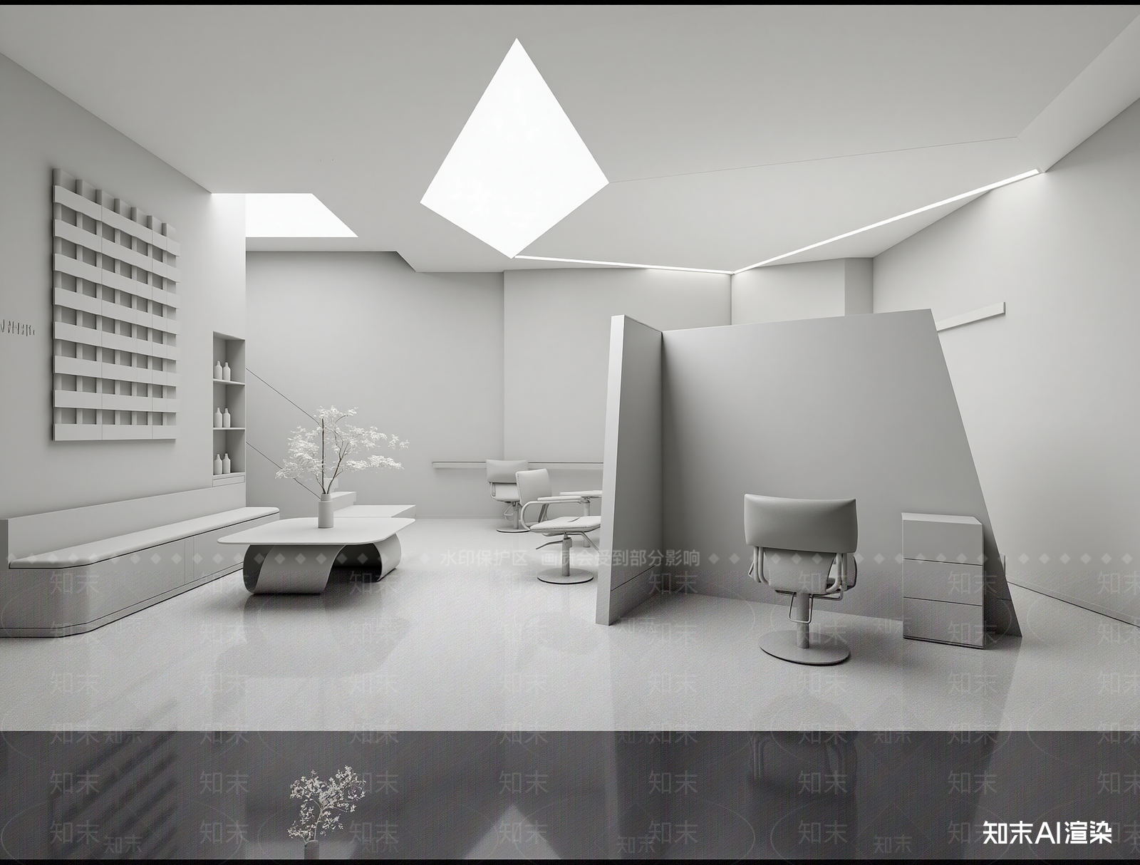 现代美容院3D模型下载【ID:1213995739】