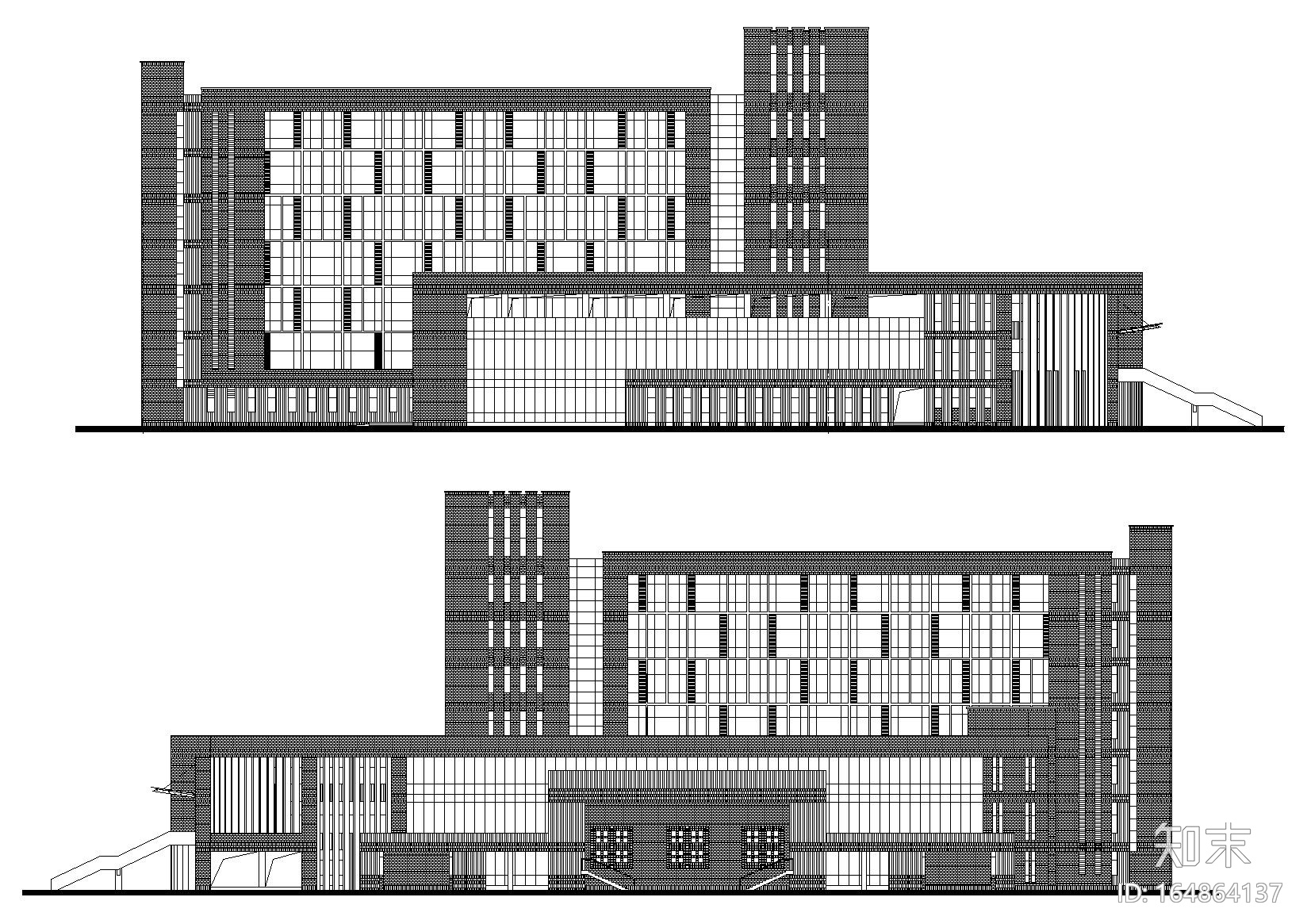 [江苏]盐城图书馆建筑工程项目施工图+文档cad施工图下载【ID:164864137】