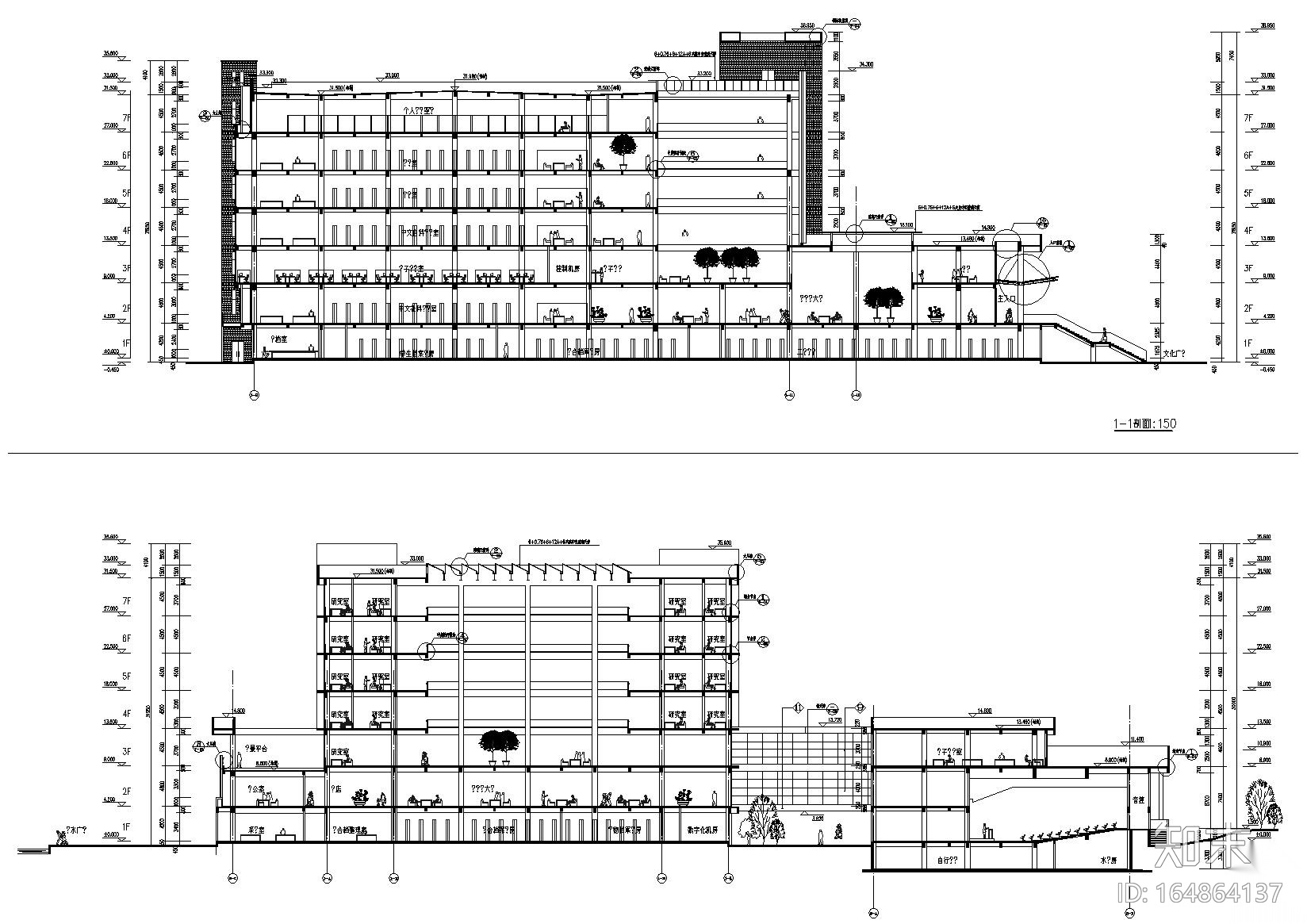 [江苏]盐城图书馆建筑工程项目施工图+文档cad施工图下载【ID:164864137】