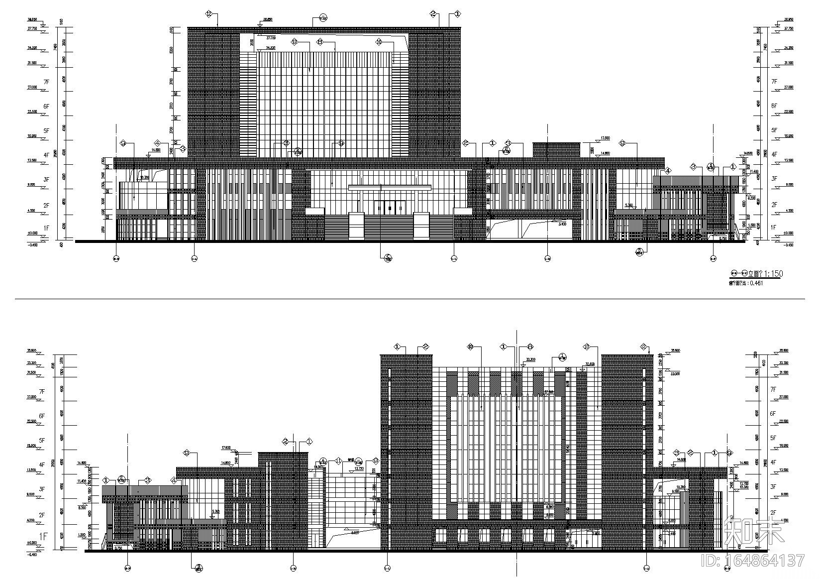 [江苏]盐城图书馆建筑工程项目施工图+文档cad施工图下载【ID:164864137】