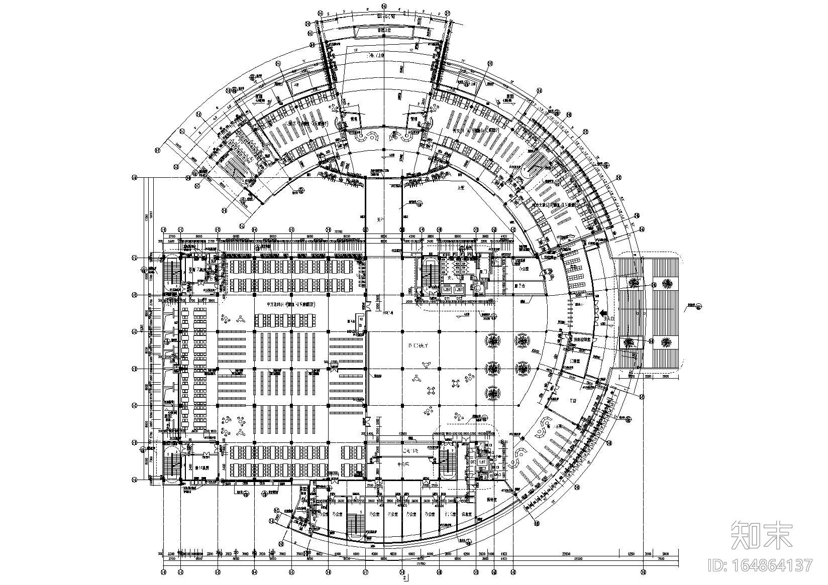 [江苏]盐城图书馆建筑工程项目施工图+文档cad施工图下载【ID:164864137】