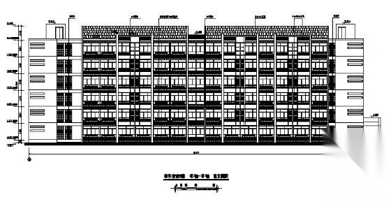 河南某高校五~六层宿舍楼建筑初设图cad施工图下载【ID:151558126】