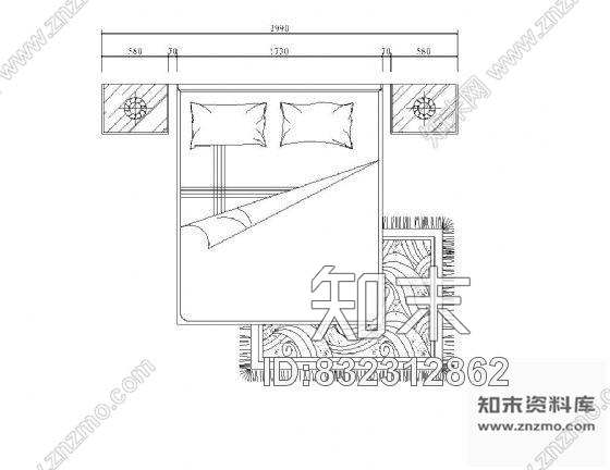 图块/节点床平面图块集cad施工图下载【ID:832312862】