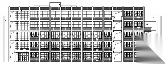 某中学五层图书综合楼建筑施工图cad施工图下载【ID:165739195】