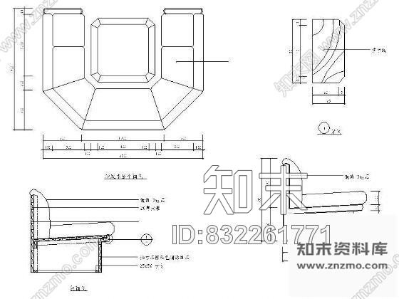 图块/节点沙发卡座图cad施工图下载【ID:832261771】