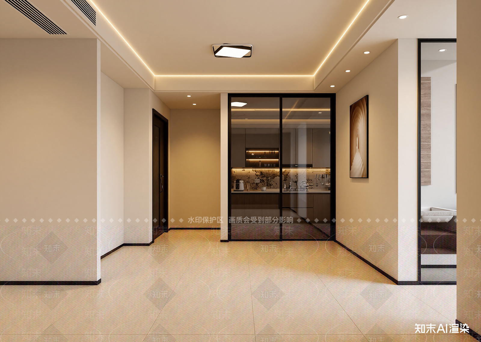 现代玄关3D模型下载【ID:1214580274】
