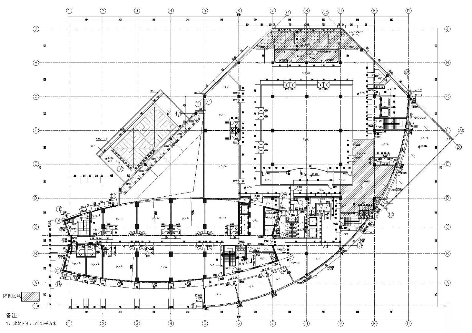 合肥二十四层高层框架结构酒店建筑施工图cad施工图下载【ID:160731199】