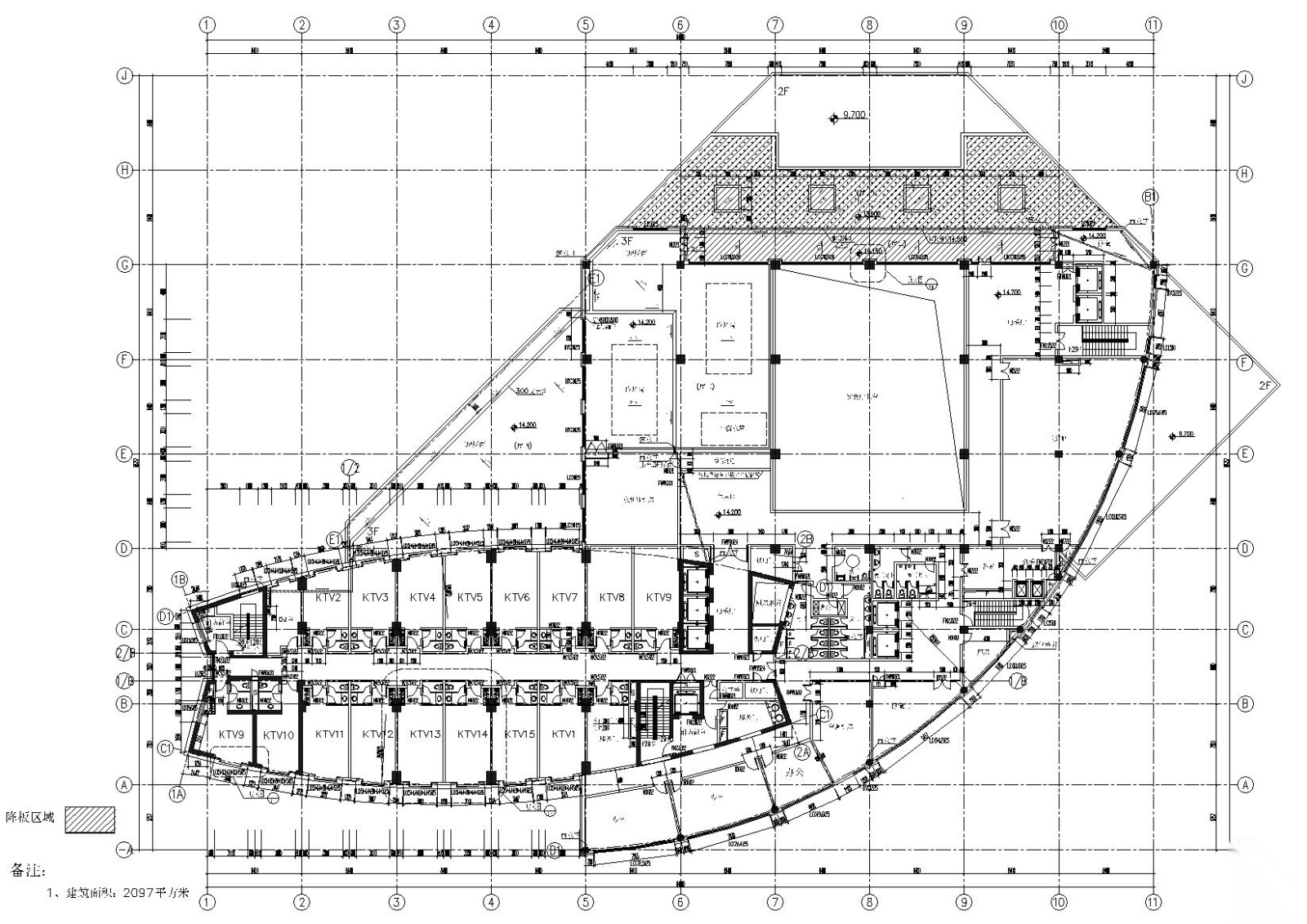 合肥二十四层高层框架结构酒店建筑施工图cad施工图下载【ID:160731199】