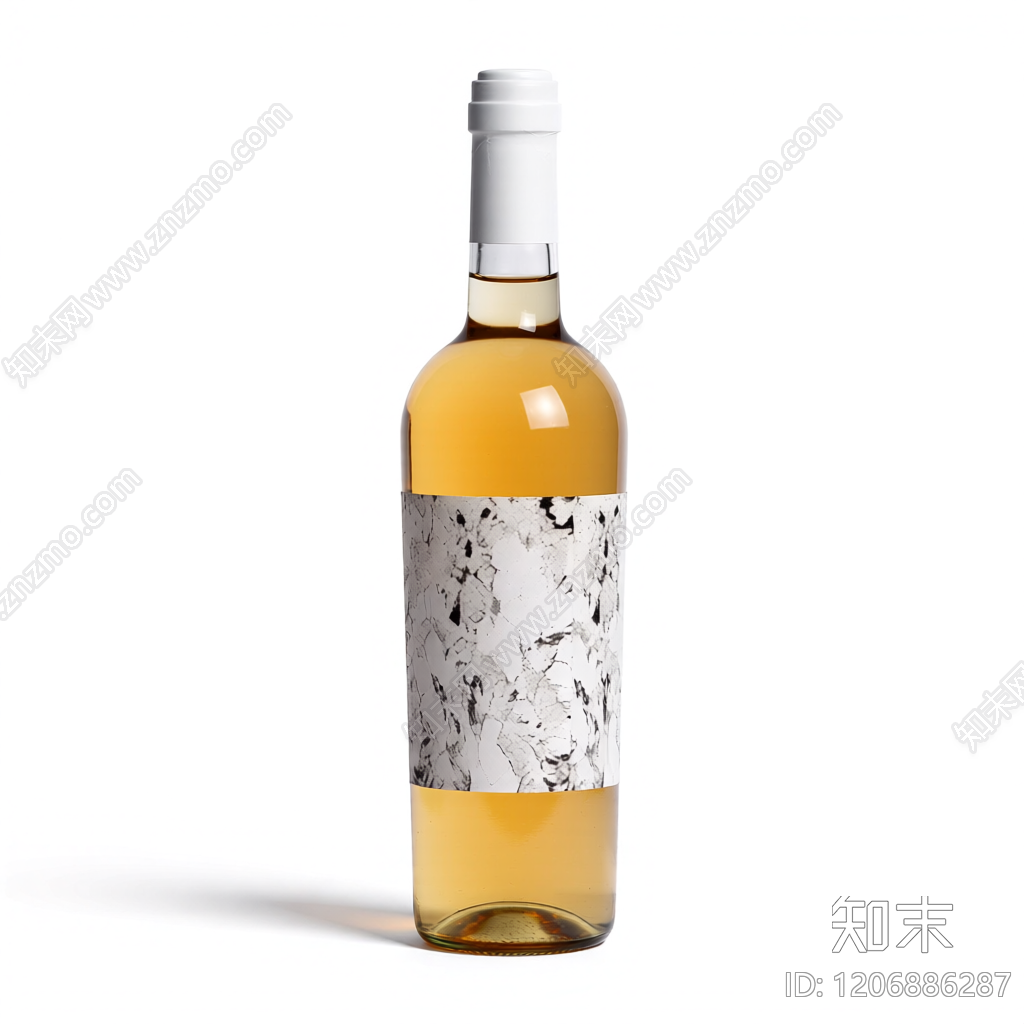 酒瓶带标签模型3D模型下载【ID:1206886287】