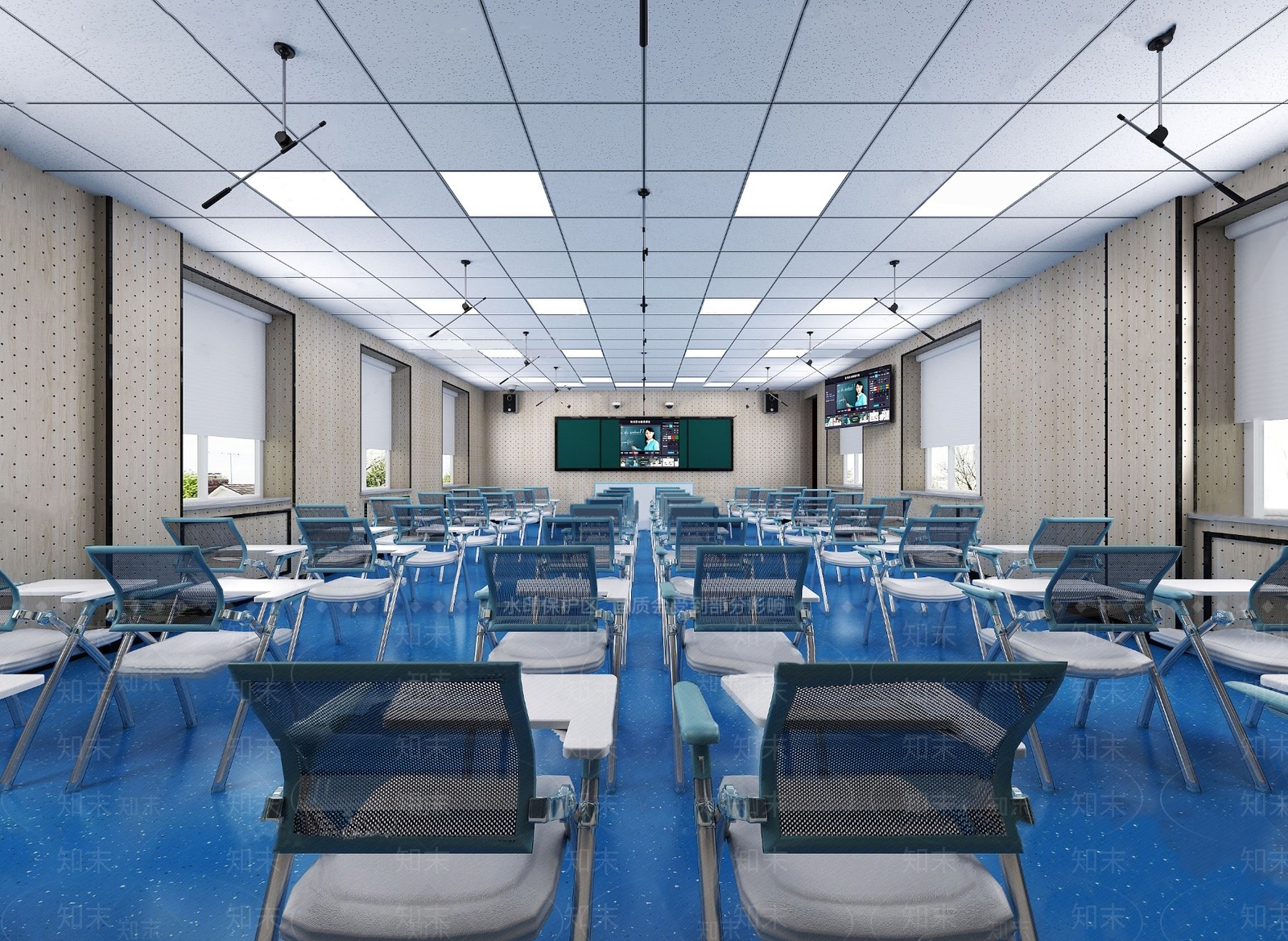 现代学校录播教室3D模型下载【ID:168026039】