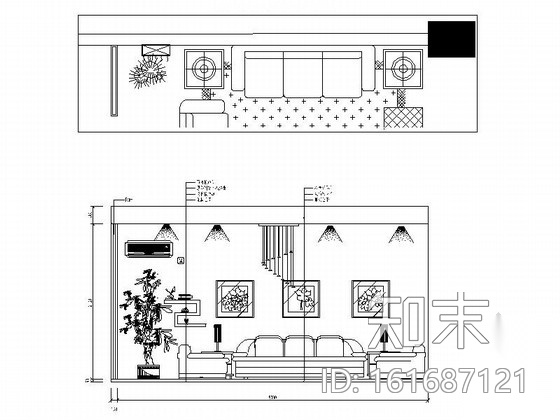 [毕业设计]现代简约三居室室内装修图（含手绘效果）cad施工图下载【ID:161687121】