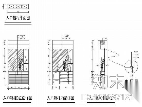 [毕业设计]现代简约三居室室内装修图（含手绘效果）cad施工图下载【ID:161687121】