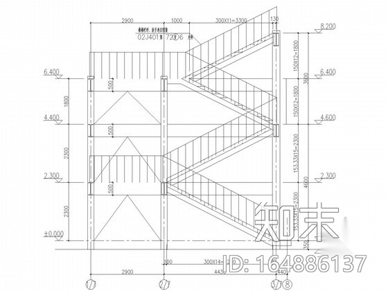 新增室外钢楼梯结构施工图施工图下载【ID:164886137】