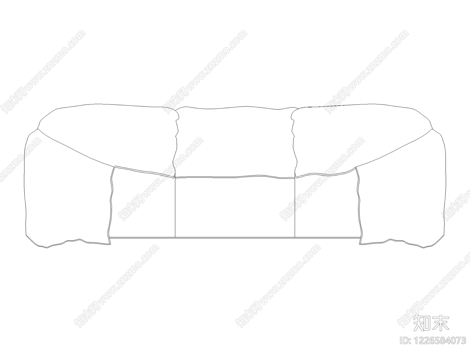 沙发cad施工图下载【ID:1226584073】