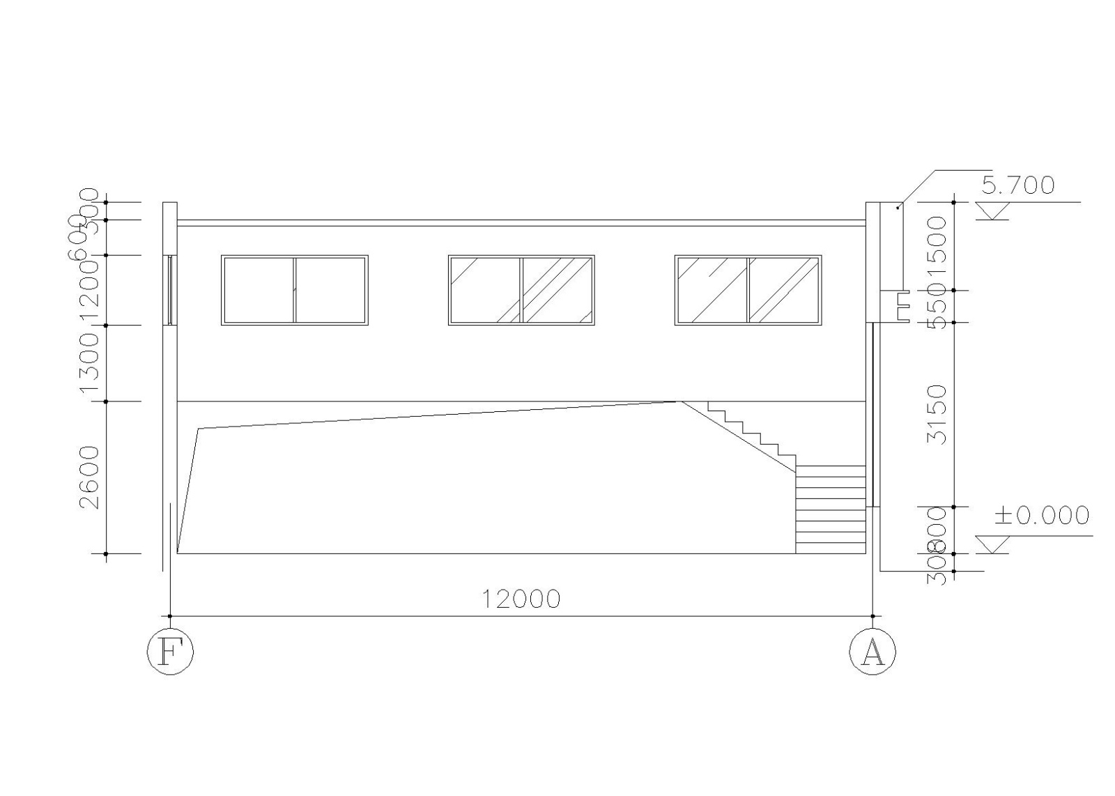 [广东]某小型超市建筑设计方案CAD图纸（带效果图）施工图下载【ID:160731170】