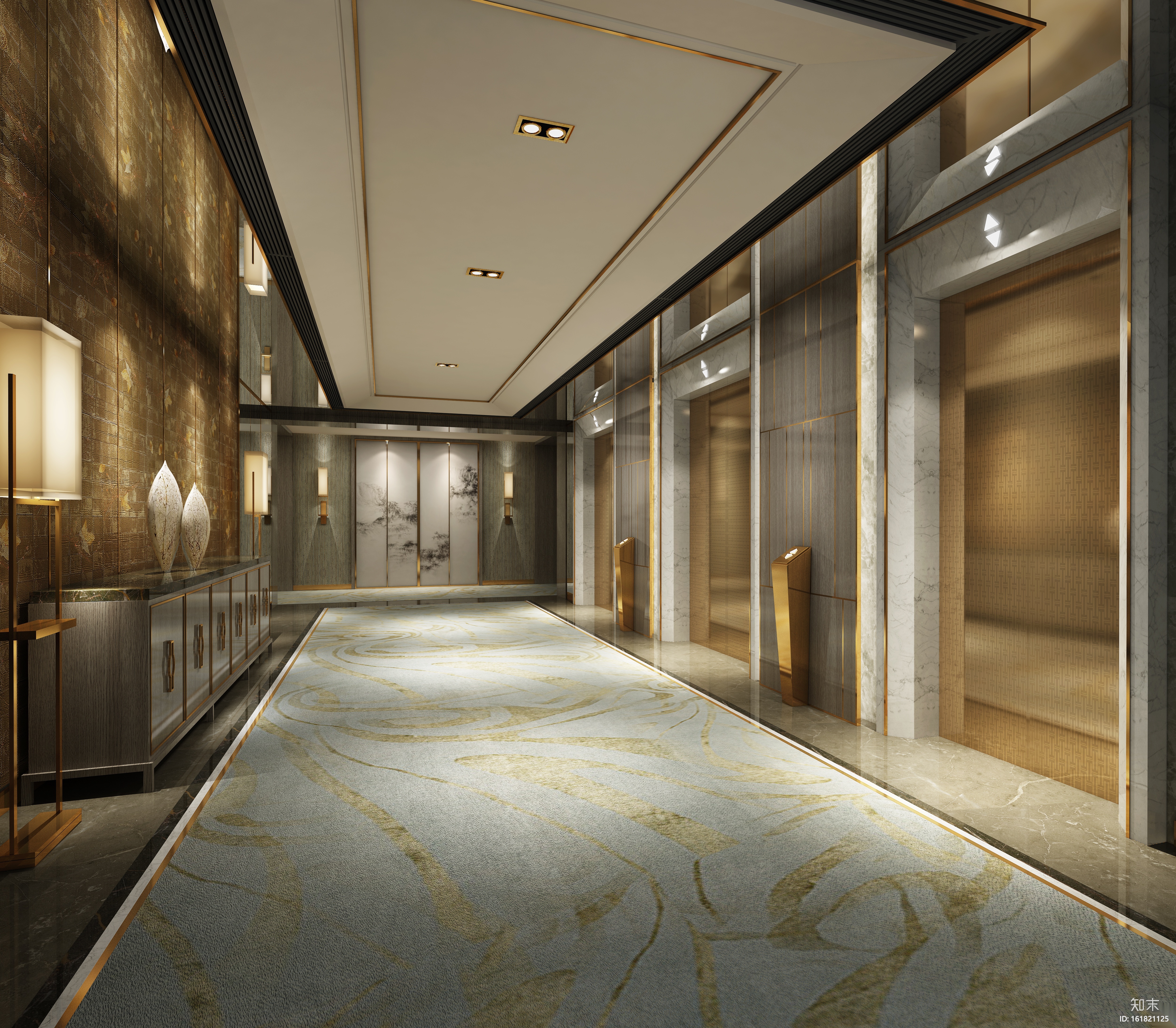 [北京]丽雅酒店样板房设计施工图（附效果图+材料手册+家...cad施工图下载【ID:161821125】