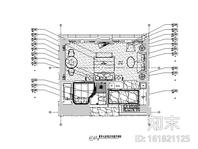 [北京]丽雅酒店样板房设计施工图（附效果图+材料手册+家...cad施工图下载【ID:161821125】