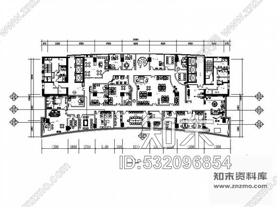 施工图398㎡办公空间室内装修图cad施工图下载【ID:532096854】