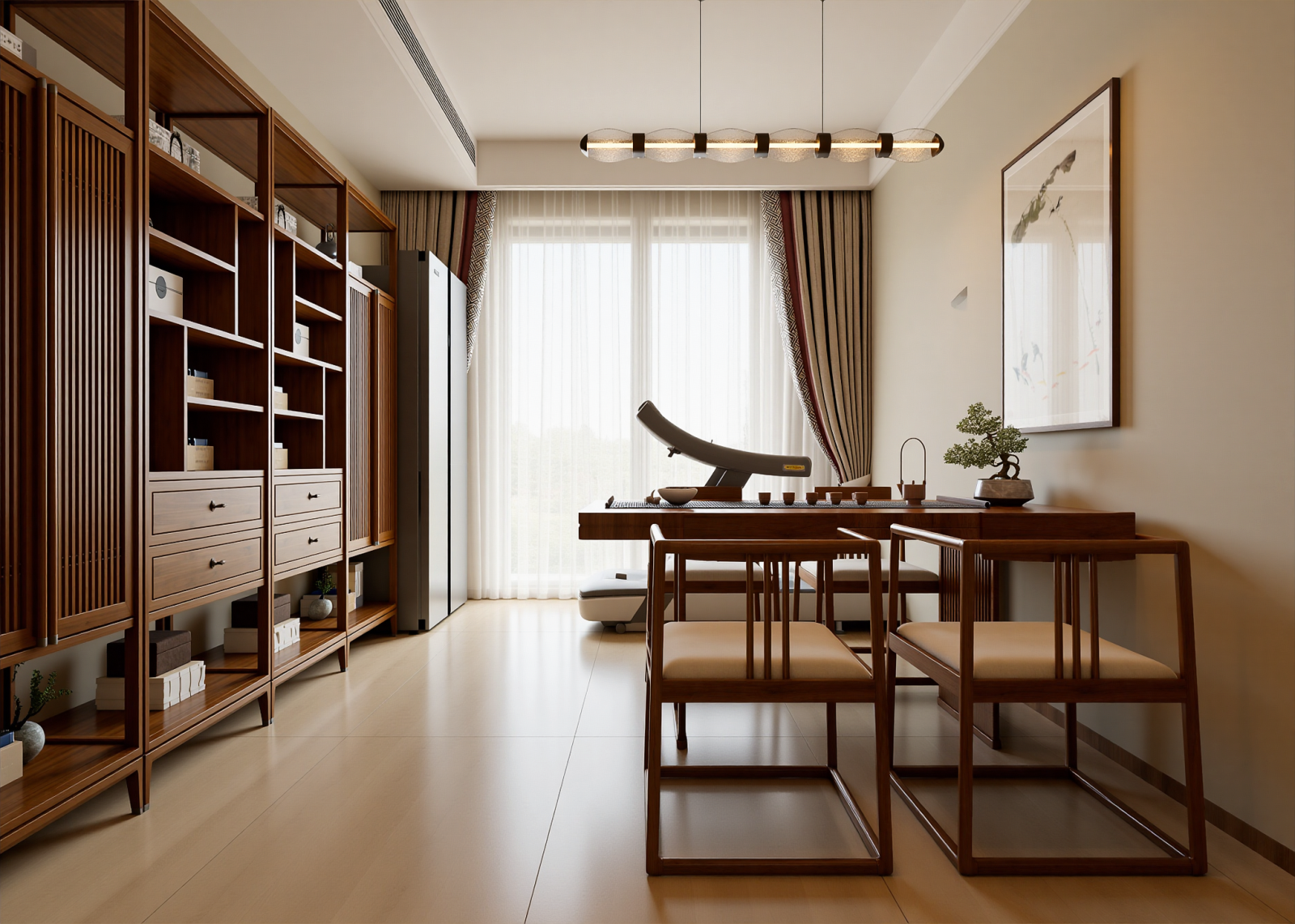 中式宋式书房3D模型下载【ID:1214779436】