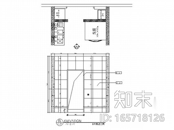 [原创]简洁时尚主义小型甜品店室内施工图cad施工图下载【ID:165718126】