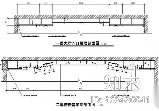某二层办公楼装修cad施工图下载【ID:968426041】