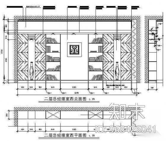 某二层办公楼装修cad施工图下载【ID:968426041】