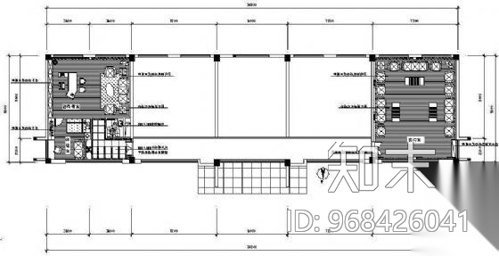 某二层办公楼装修cad施工图下载【ID:968426041】