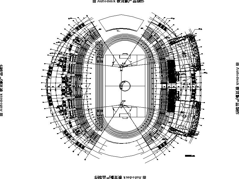 [内蒙古]多层金属屋面国家级足球训练馆建筑施工图（1...施工图下载【ID:165149186】