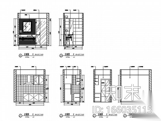 [上海]花园洋房住宅区新古典四居室样板房装修施工图（含...cad施工图下载【ID:166035115】