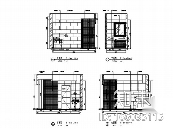 [上海]花园洋房住宅区新古典四居室样板房装修施工图（含...cad施工图下载【ID:166035115】