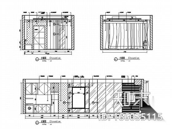 [上海]花园洋房住宅区新古典四居室样板房装修施工图（含...cad施工图下载【ID:166035115】