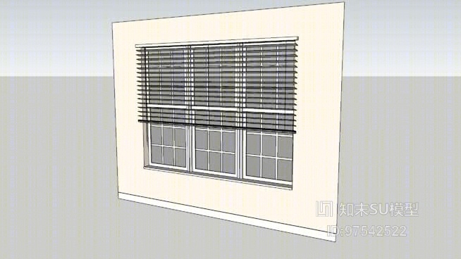 百叶窗SU模型下载【ID:619230411】