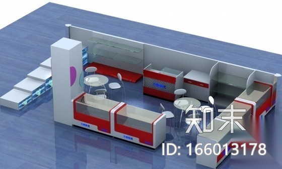 38平方电脑配件卖场设计方案（含效果）cad施工图下载【ID:166013178】